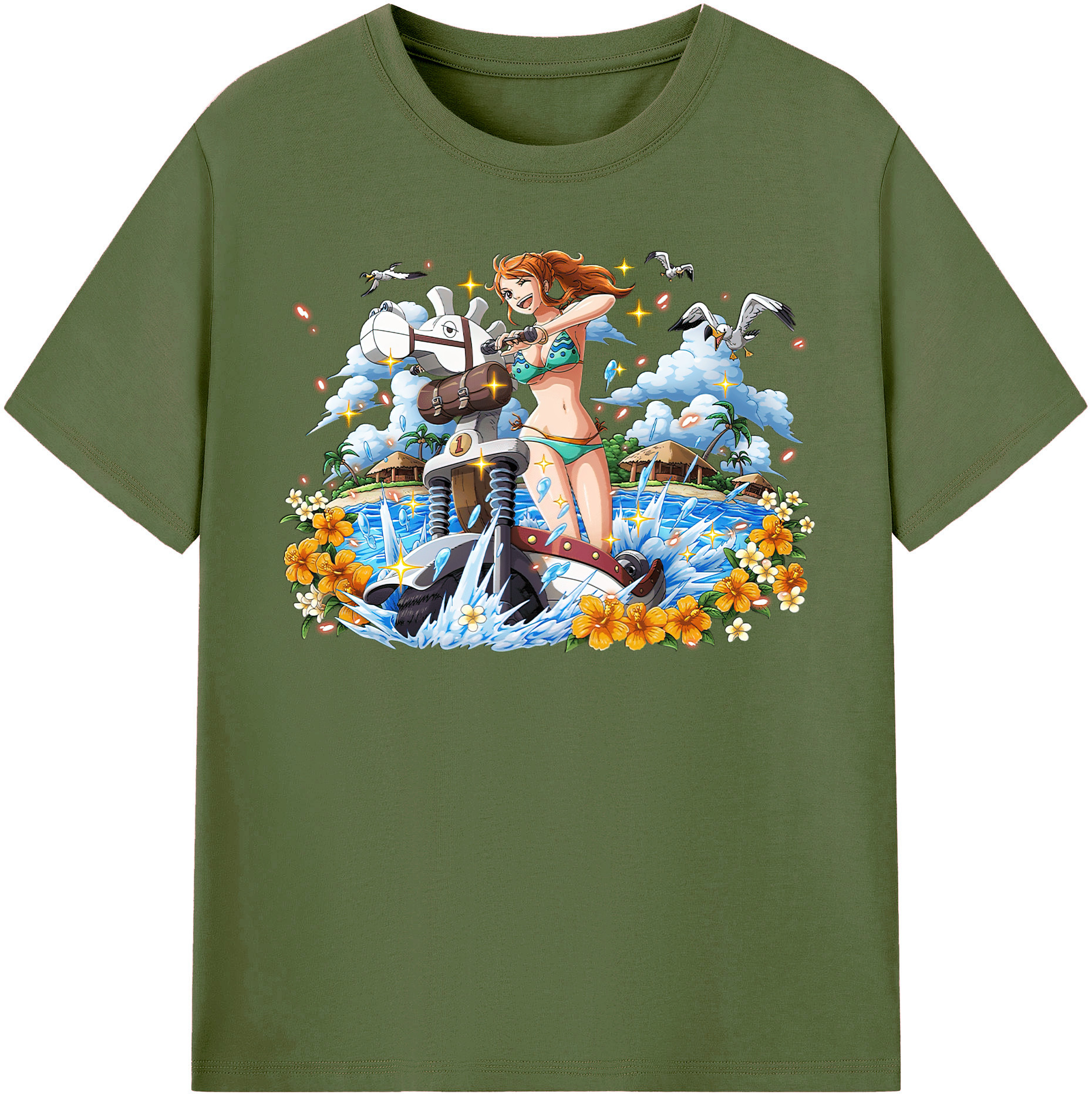 ワンピース ナミ ONE PIECE Nami 綿100％半袖Tシャツ（フロントプリント）